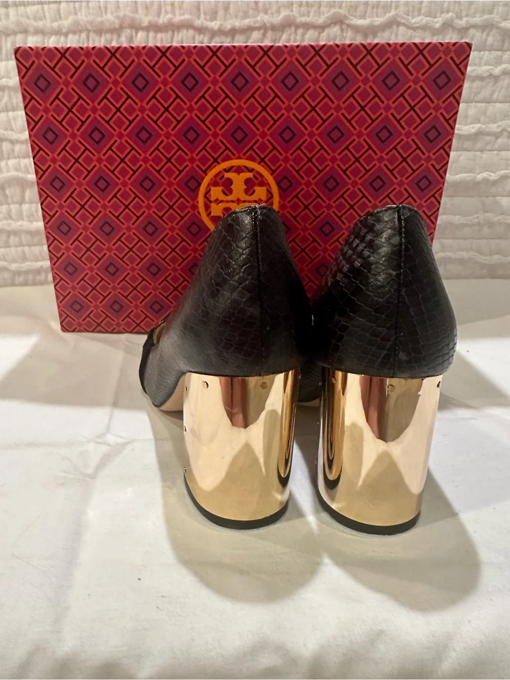 Tory Burch Jessa Snake Print Pump Leather Sie 6.5